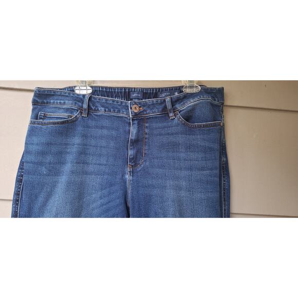 J. Jill Denim Modern Slim Boot Cut Jeans Blue Size 18 P Short Cotton Stretch - Picture 4 of 10